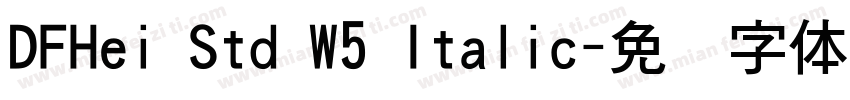 DFHei Std W5 Italic字体转换